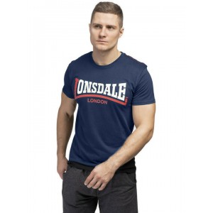 Lonsdale Two Tone Αθλητικό Ανδρικό T-shirt Μπλε με Λογότυπο ΑΝΔΡΙΚΑ  
