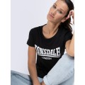 Lonsdale Γυναικείο T-shirt Μαύρο με Στάμπα
