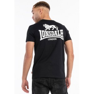 Lonsdale whiteness Ανδρικό T-Shirt Μαύρο με στάμπα στη πλάτη