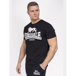 Lonsdale Αθλητικό Ανδρικό T-shirt Μαύρο με λευκό Λογότυπο