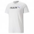 Puma Graphic Tee Train Ανδρικό T-shirt Άσπρο με Λογότυπο