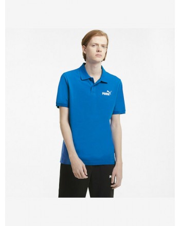 Puma Essentials Ανδρικό T-shirt Polo Μπλε