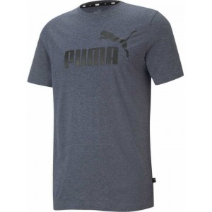 Puma Ανδρικό T-shirt Navy Μπλε με Λογότυπο