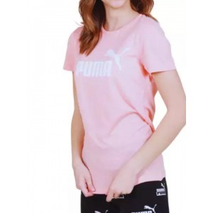 Puma Essentials Γυναικείο Αθλητικό T-shirt Πράσινο Ροζ