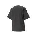 Puma Αθλητικό Oversized Γυναικείο T-shirt Μαύρο με Στάμπα