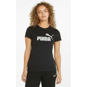 Puma Essentials Γυναικείο T-shirt Μαύρο με Στάμπα ΓΥΝΑΙΚΕΙΑ 
