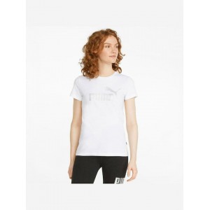 Puma Essentials Γυναικείο Αθλητικό T-shirt Ασπρο