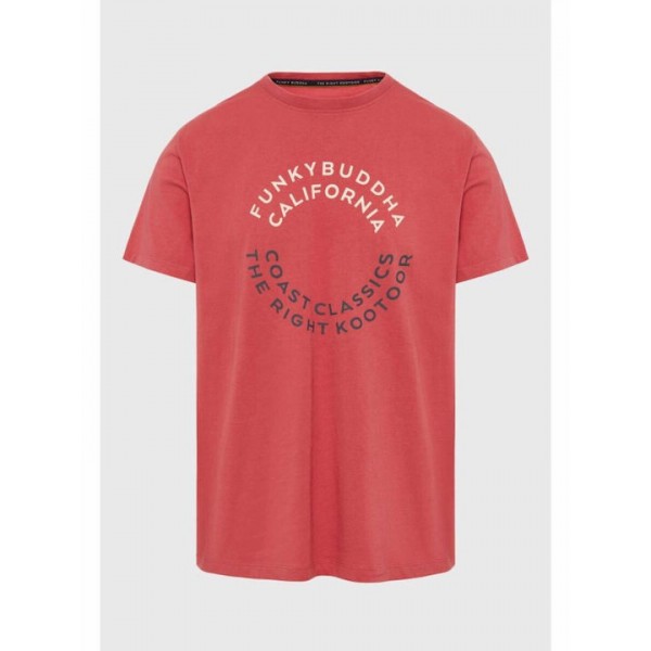 Funky Buddha logo Ανδρικό T-shirt Κοντομάνικο Κόκκινο
