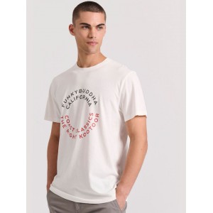 Funky Buddha logo Ανδρικό T-shirt Κοντομάνικο Ασπρο